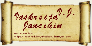 Vaskrsija Jančikin vizit kartica